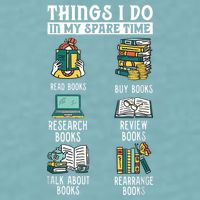 Things I Do In My Spare Time Read Books Funny Books Lover Sueded Cloud Jersey T-Shirt