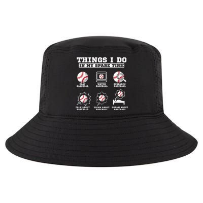 Things I Do In My Spare Time Funny Baseball Lover Costume Cool Comfort Performance Bucket Hat