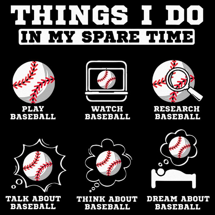 Things I Do In My Spare Time Funny Baseball Lover Costume Cooling Performance Crew T-Shirt