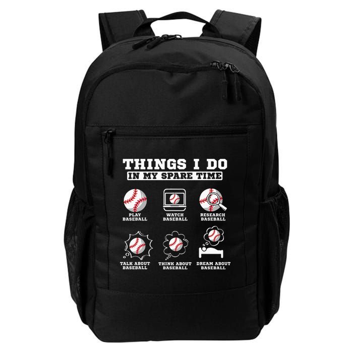 Things I Do In My Spare Time Funny Baseball Lover Costume Backpack