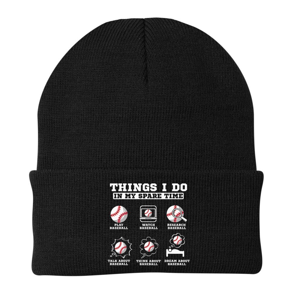 Things I Do In My Spare Time Funny Baseball Lover Costume Beanie