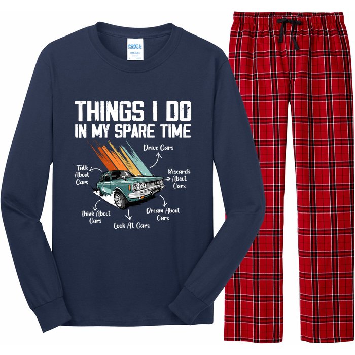 Things I Do In My Spare Time Funny Car Enthusiast Car Lover Long Sleeve Pajama Set