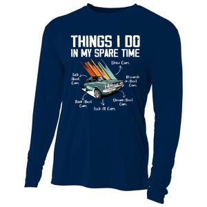 Things I Do In My Spare Time Funny Car Enthusiast Car Lover Cooling Performance Long Sleeve Crew