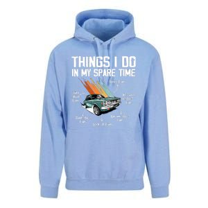 Things I Do In My Spare Time Funny Car Enthusiast Car Lover Unisex Surf Hoodie