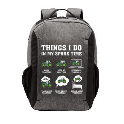 Things I Do In My Spare Time Tractor Green Funny Farmers Vector Backpack