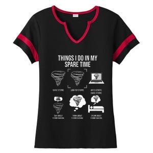 Things I Do In My Spare Time Tornado Storm Chaser Ladies Halftime Notch Neck Tee