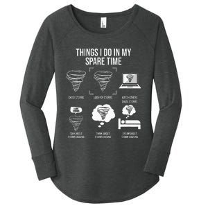 Things I Do In My Spare Time Tornado Storm Chaser Women's Perfect Tri Tunic Long Sleeve Shirt