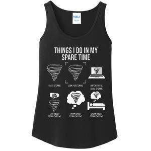 Things I Do In My Spare Time Tornado Storm Chaser Ladies Essential Tank