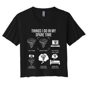 Things I Do In My Spare Time Tornado Storm Chaser Women's Crop Top Tee