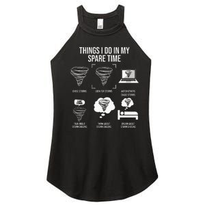 Things I Do In My Spare Time Tornado Storm Chaser Women's Perfect Tri Rocker Tank