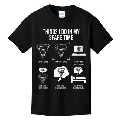 Things I Do In My Spare Time Tornado Storm Chaser Kids T-Shirt