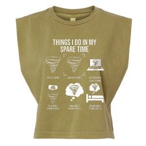 Things I Do In My Spare Time Tornado Storm Chaser Garment-Dyed Women's Muscle Tee