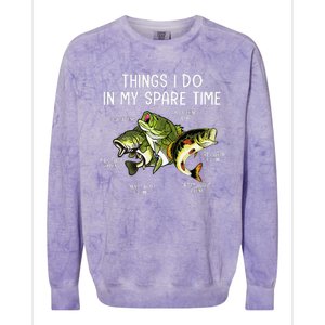 Things I Do In My Spare Time Go Fishing Buy Fishing Lovers Colorblast Crewneck Sweatshirt