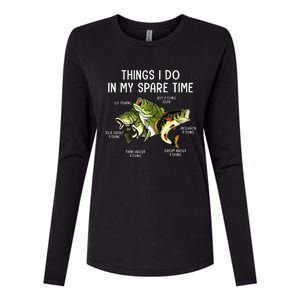 Things I Do In My Spare Time Go Fishing Buy Fishing Lovers Womens Cotton Relaxed Long Sleeve T-Shirt