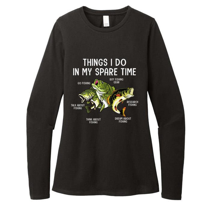 Things I Do In My Spare Time Go Fishing Buy Fishing Lovers Womens CVC Long Sleeve Shirt