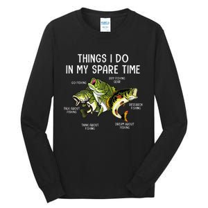 Things I Do In My Spare Time Go Fishing Buy Fishing Lovers Tall Long Sleeve T-Shirt