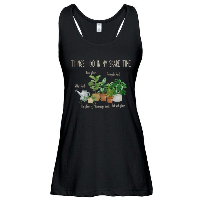 Things I Do In My Spare Time Plant Funny Gardener Gardening Ladies Essential Flowy Tank