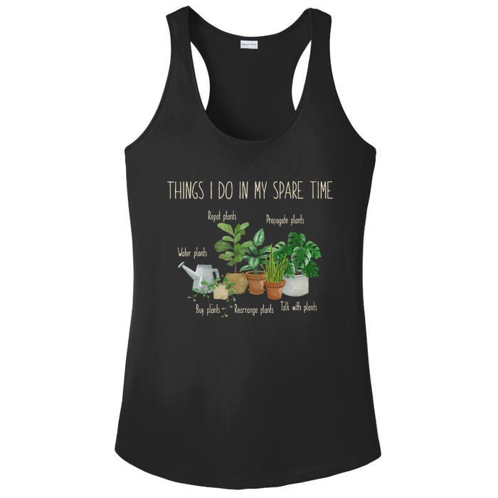 Things I Do In My Spare Time Plant Funny Gardener Gardening Ladies PosiCharge Competitor Racerback Tank