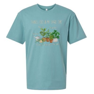 Things I Do In My Spare Time Plant Funny Gardener Gardening Sueded Cloud Jersey T-Shirt