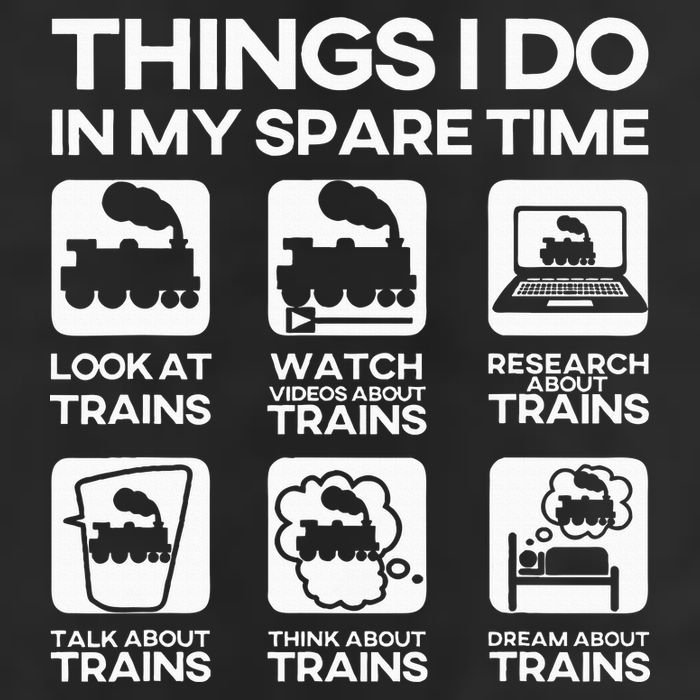 Things I Do In My Spare Time Funny Train Steam Locomotive Adult Drive Performance Visor