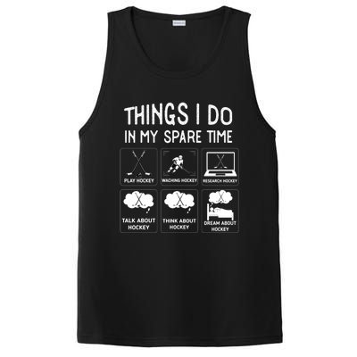 Things I Do In My Spare Time Play Hockey Funny Ice Hockey Gift PosiCharge Competitor Tank