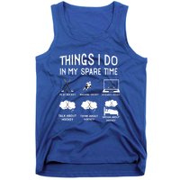 Things I Do In My Spare Time Play Hockey Funny Ice Hockey Gift Tank Top