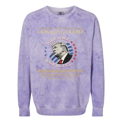 Trump Inauguration Day 2025 Commemorative Memorabilia Colorblast Crewneck Sweatshirt