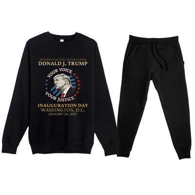 Trump Inauguration Day 2025 Commemorative Memorabilia Premium Crewneck Sweatsuit Set