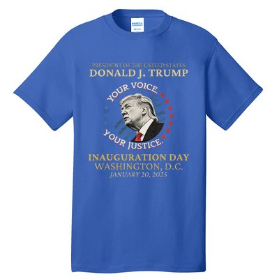 Trump Inauguration Day 2025 Commemorative Memorabilia Tall T-Shirt