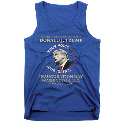 Trump Inauguration Day 2025 Commemorative Memorabilia Tank Top