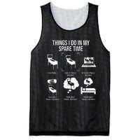 Things I Do In My Spare Time Pinball Gamer Mesh Reversible Basketball Jersey Tank