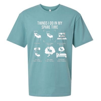 Things I Do In My Spare Time Pinball Gamer Sueded Cloud Jersey T-Shirt