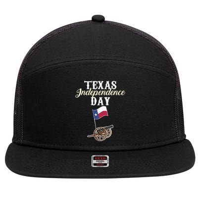 Texas Independence Day Historical State 7 Panel Mesh Trucker Snapback Hat