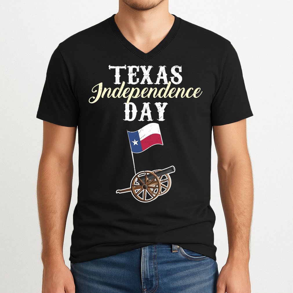 Texas Independence Day Historical State V-Neck T-Shirt