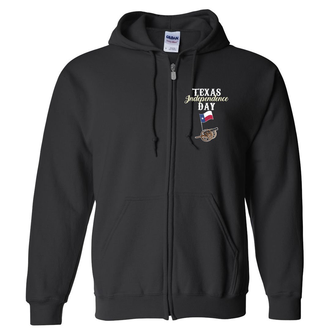 Texas Independence Day Historical State Full Zip Hoodie