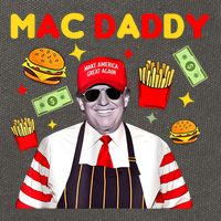 Trump Inauguration Day January 2025 Trump Mcdon 2024 Fast Food Mac Daddy Hamburg Cotton Canvas Backpack