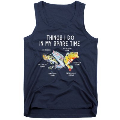 Things I Do In My Spare Time Funny Fishing Tank Top