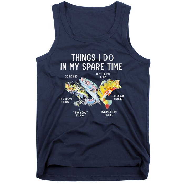 Things I Do In My Spare Time Funny Fishing Tank Top