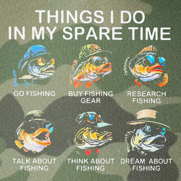 Things I Do In My Spare Time Funny Fishing Legacy Tie Dye Trucker Hat