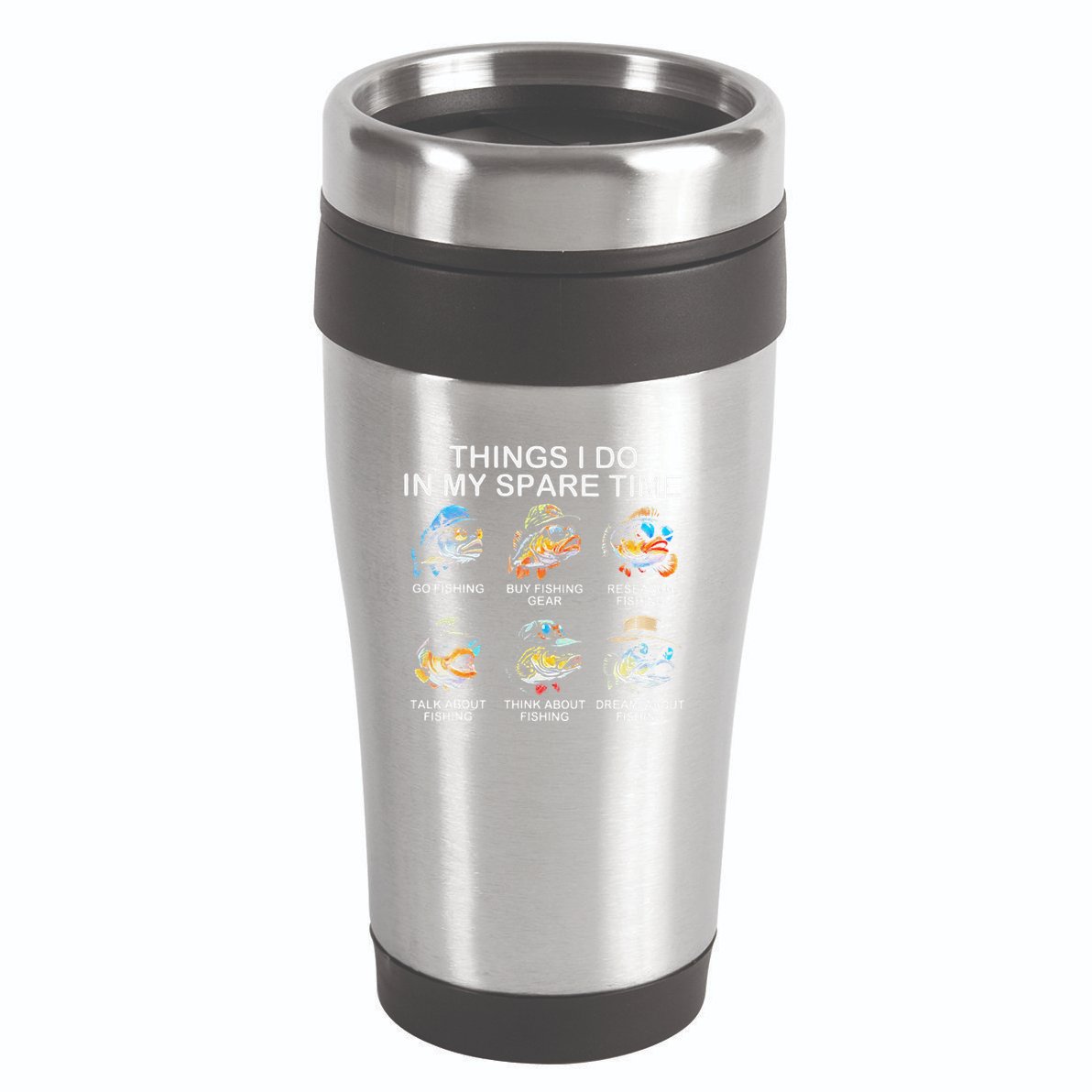 Things I Do In My Spare Time Funny Fishing 16oz Travel Tumbler