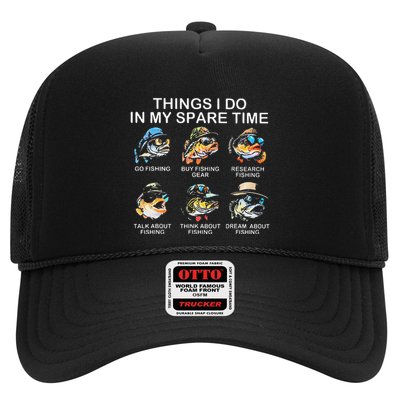 Things I Do In My Spare Time Funny Fishing Trucker Hat