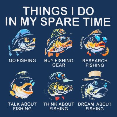 Things I Do In My Spare Time Funny Fishing T-Shirt