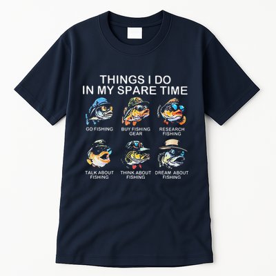 Things I Do In My Spare Time Funny Fishing Tall T-Shirt