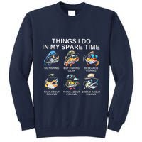 Things I Do In My Spare Time Funny Fishing Tall Sweatshirt