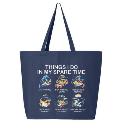Things I Do In My Spare Time Funny Fishing 25L Jumbo Tote