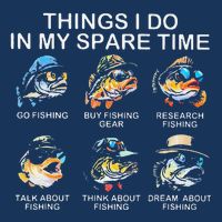 Things I Do In My Spare Time Funny Fishing 25L Jumbo Tote