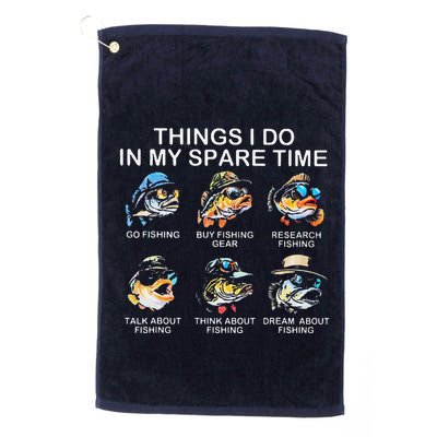 Things I Do In My Spare Time Funny Fishing Golf Towel