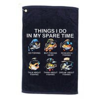 Things I Do In My Spare Time Funny Fishing Golf Towel