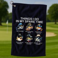 Things I Do In My Spare Time Funny Fishing Golf Towel