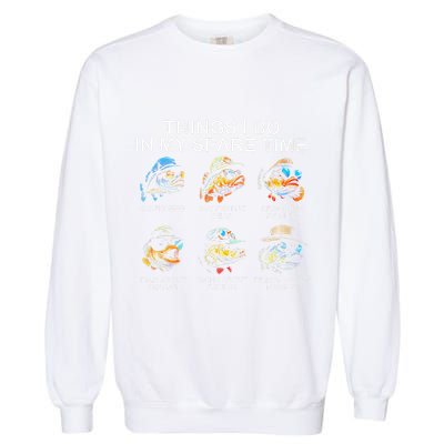 Things I Do In My Spare Time Funny Fishing Garment-Dyed Sweatshirt